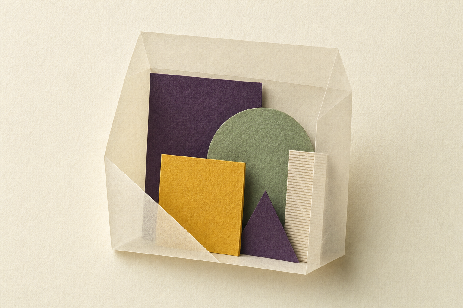 Editorial illustration of a transparent box revealing IT support components stacked inside, suggesting what £55/user buys.